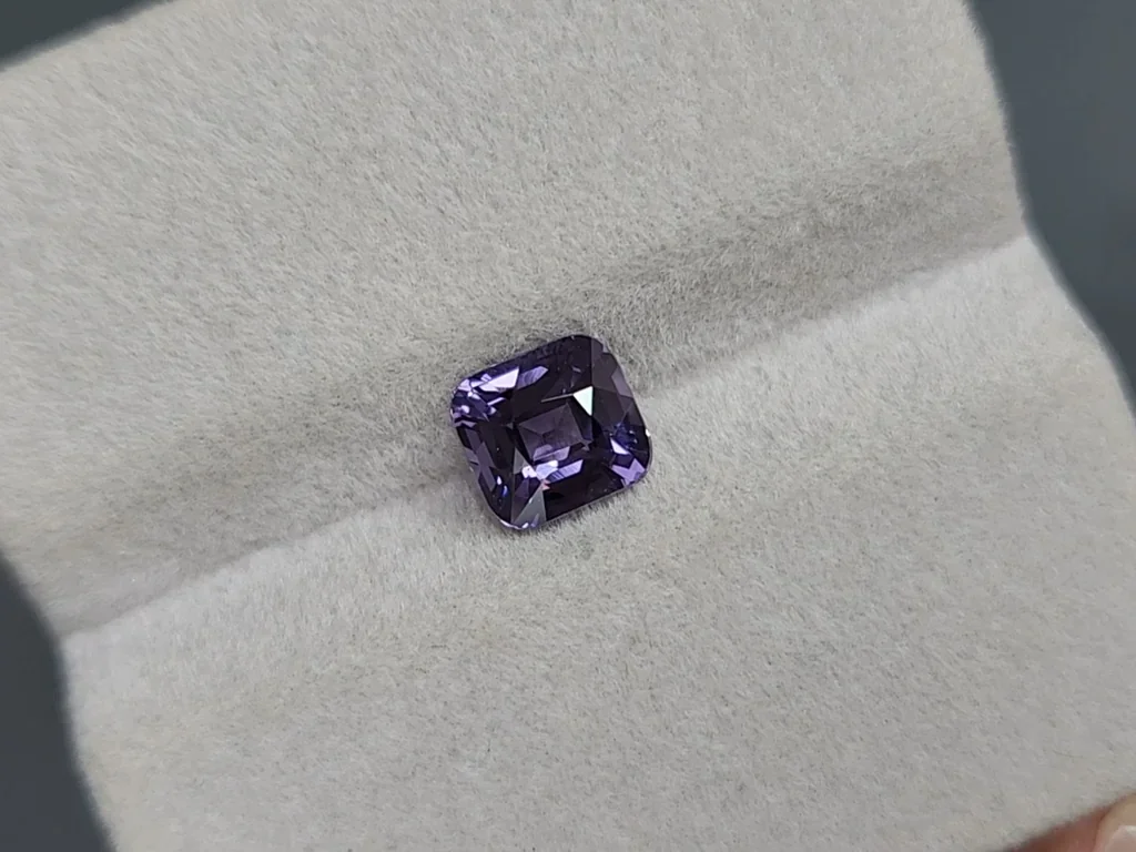 Purple spinel in сushion shape 1.60 carats, Tanzania Image №3