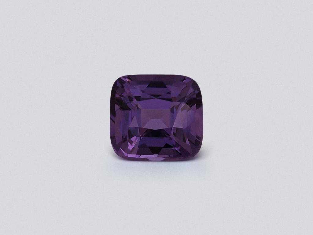 Purple spinel in сushion shape 1.60 carats, Tanzania Image №1