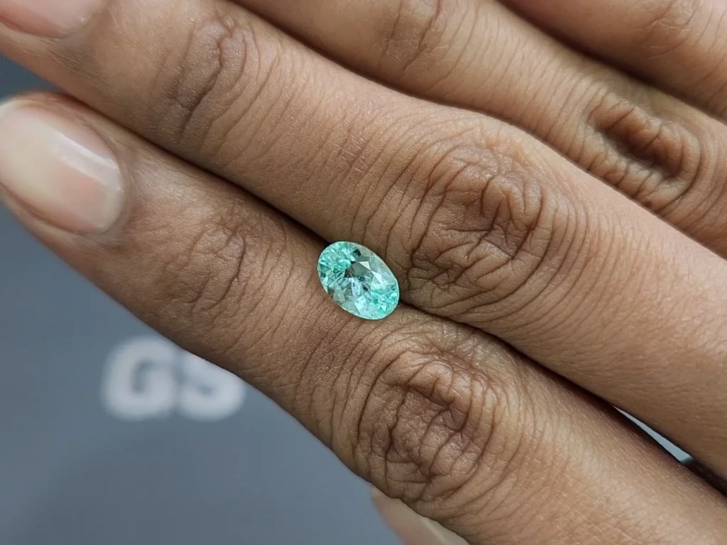Paraiba tourmaline neon oval cut 1.34 carats, Africa Image №2