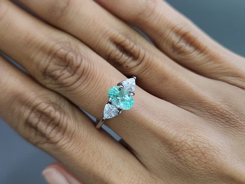 Paraiba tourmaline neon oval cut 1.34 carats, Africa Image №5