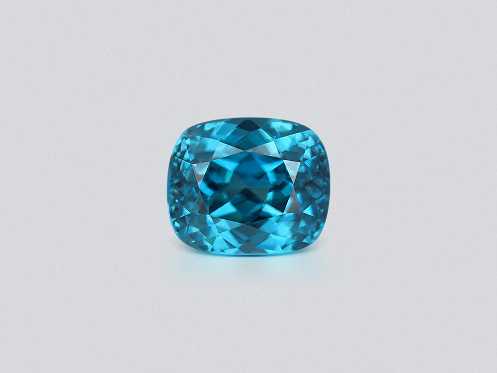 Blue zircon in cushion cut 12.03 carats, Cambodia Image №1