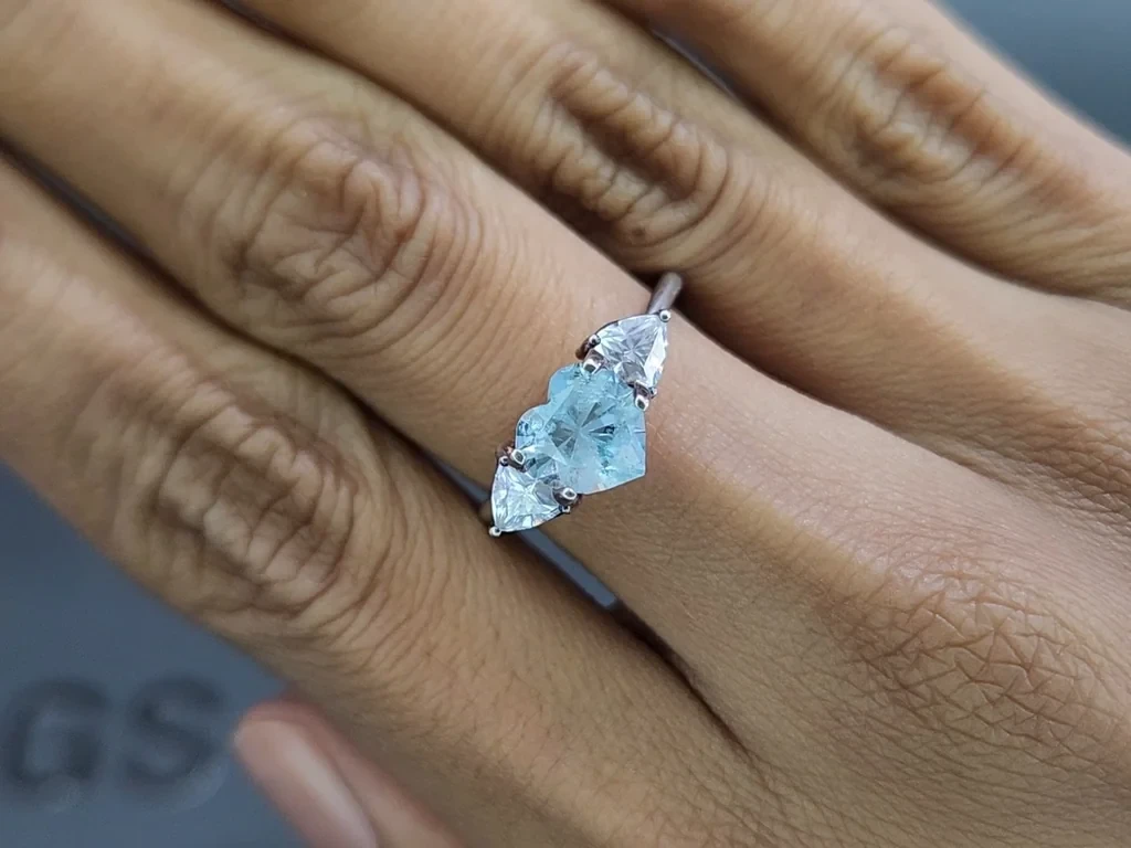 Aquamarine heart shape1.43 carats, Madagascar  Image №5