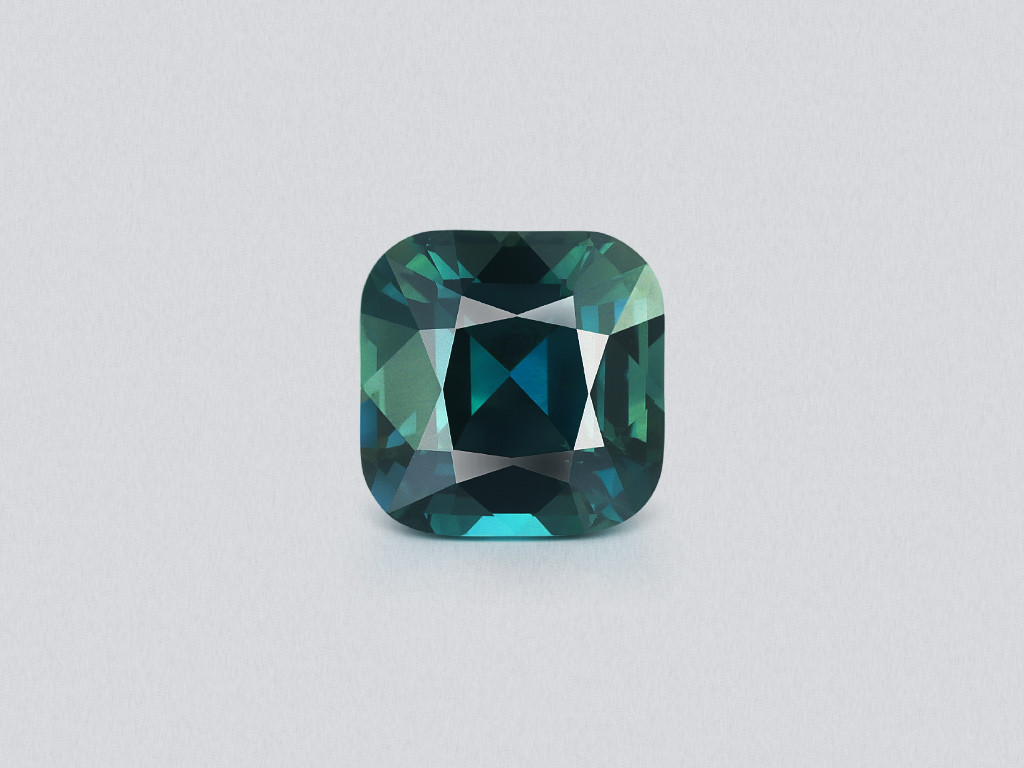 Unheated Teal sapphire cushion cut 7.05 carats, Madagascar Image №1
