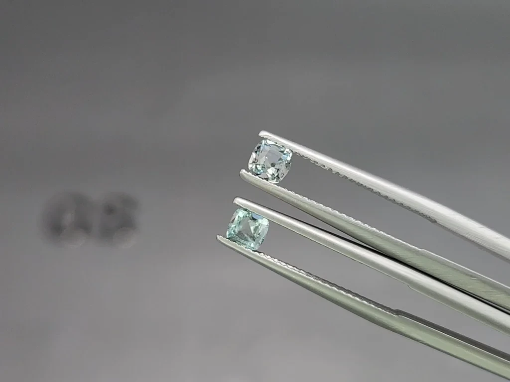 Set of aquamarines cushion cut 1.65 carats, Madagascar Image №4