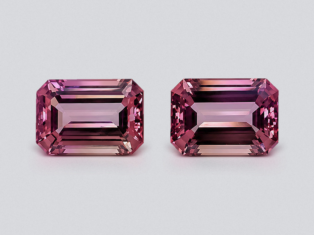 Pair of pink tourmalines octagon cut 7.83 carats, Afghanistan Image №1
