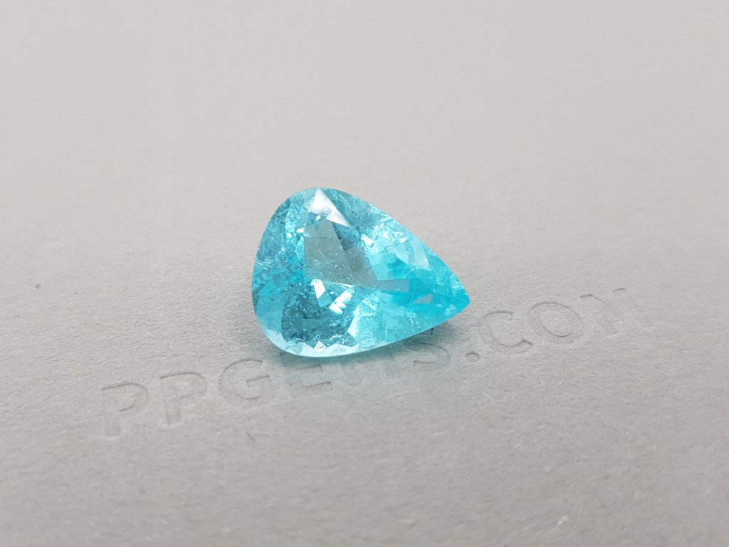 Pear cut Paraiba tourmaline 7.39 ct, Mozambique, GIA Image №2