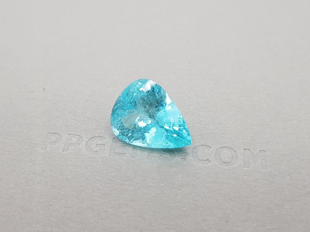 Pear cut Paraiba tourmaline 7.39 ct, Mozambique, GIA Image №3