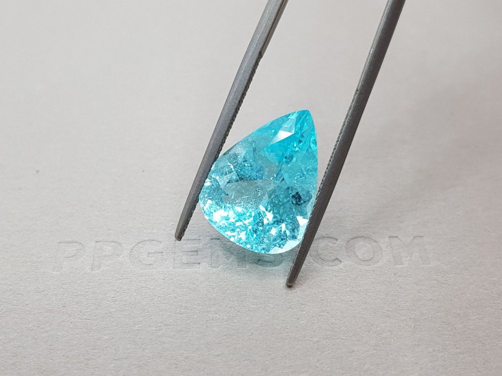 Pear cut Paraiba tourmaline 7.39 ct, Mozambique, GIA Image №4