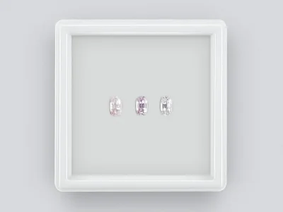 Set of unheated cushion cut pink sapphires 1.10 carats photo