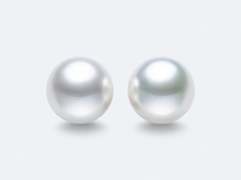 Pair of large top quality 15.8 mm South Sea pearls, Australia Image №1