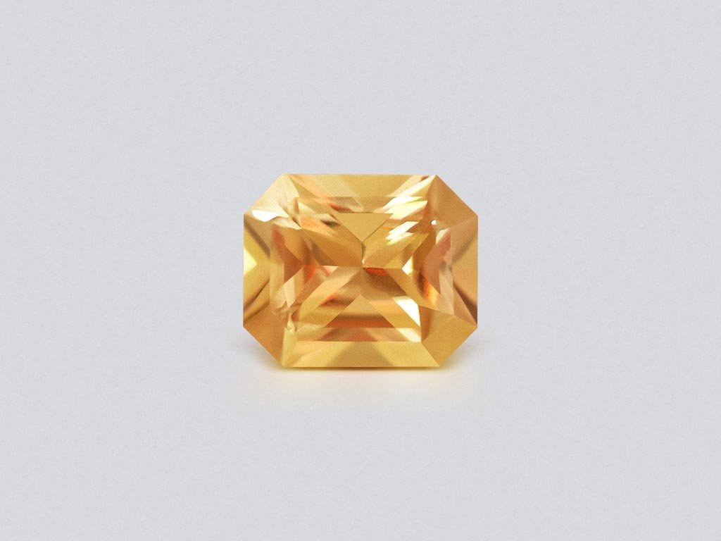 Orange radiant cut sapphire 0.89 carats, Madagascar Image №1