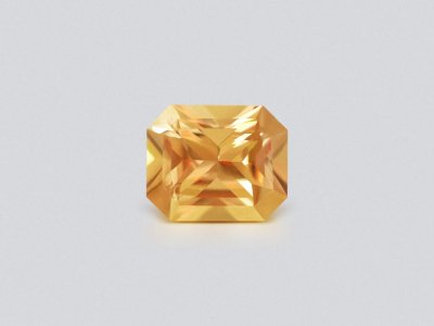 Orange radiant cut sapphire 0.89 carats, Madagascar photo