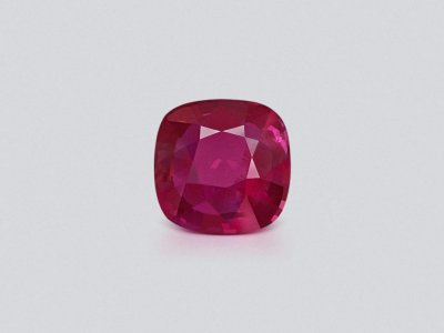 Unheated Pigeon blood cushion cut ruby 1.05 carats, Mozambique photo