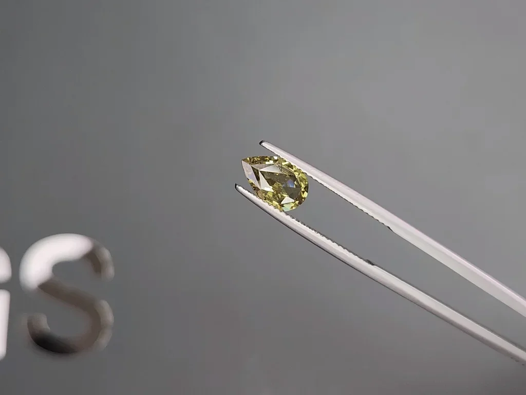 Unheated green sapphire pear cut 1.53 carats, Madagascar Image №3