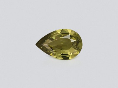 Unheated green sapphire pear cut 1.53 carats, Madagascar photo