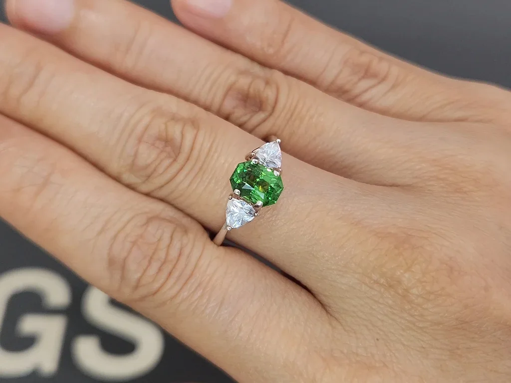 Garnet tsavorite radiant cut 1.27 carats, Kenya Image №5