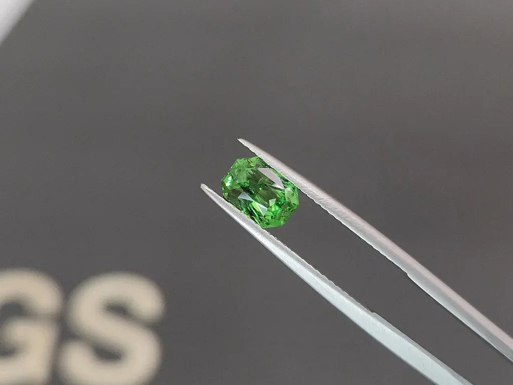 Garnet tsavorite radiant cut 1.27 carats, Kenya Image №3