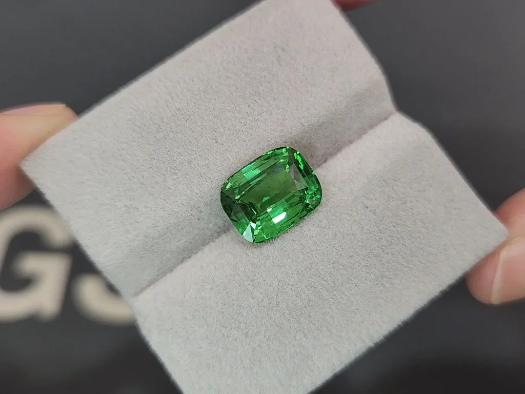 Tsavorite Vivid Green cushion cut 5.14 carats, Tanzania  Image №4