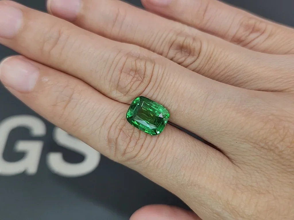Tsavorite Vivid Green cushion cut 5.14 carats, Tanzania  Image №2