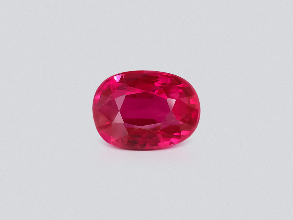 Unheated rose red ruby oval cut 2.007 carats, Burma  Image №1