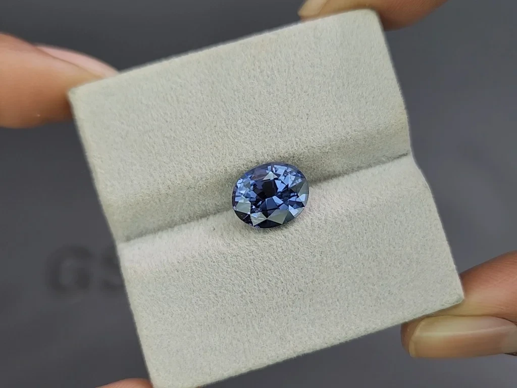 Blue spinel oval cut 3.35 carats, Tanzania Image №4