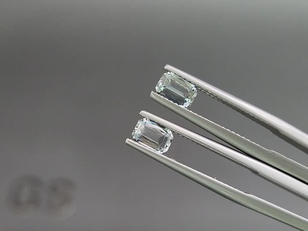 Set of quamarines octagon cut 2.09 carats, Madagascar Image №3