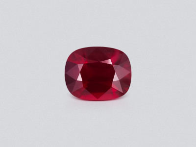 Unheated ruby Pigeon blood cushion cut  6.33 carats, Mozambique photo