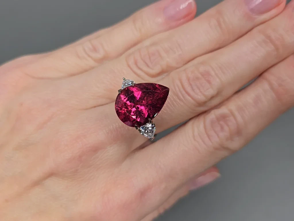 Tourmaline rubellite pear shaped 10.67 carats, Africa Image №6