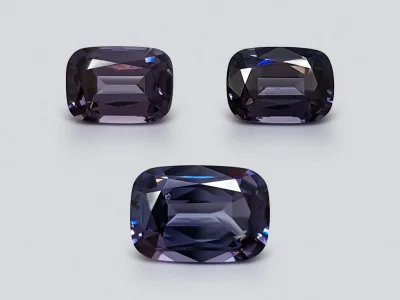 Set of blue-purple spinel from Tanzania 3.60 ct photo
