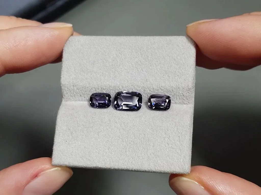 Set of blue-purple spinel from Tanzania 3.60 ct Image №4