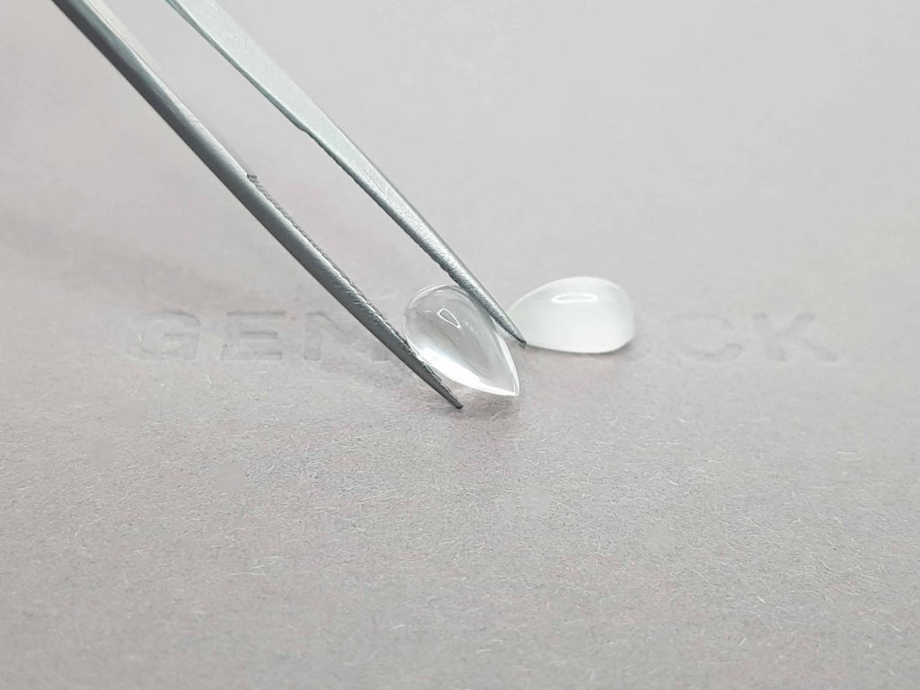 Pair of pear cut moonstones from Burma 3.45 ct Image №4