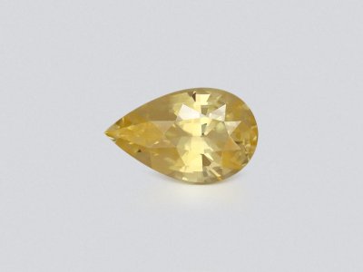 Unheated pastel yellow sapphire in pear cut 2.00 carats, Sri Lanka photo