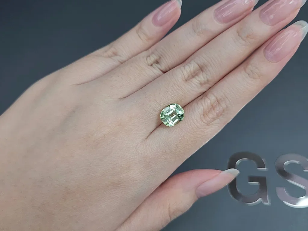 Mint tourmaline in oval cut 3.62 carats, Africa Image №2