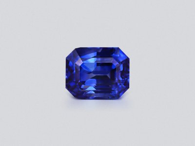 Intense Blue sapphire in octagon cut 3.56 carats, Sri Lanka photo