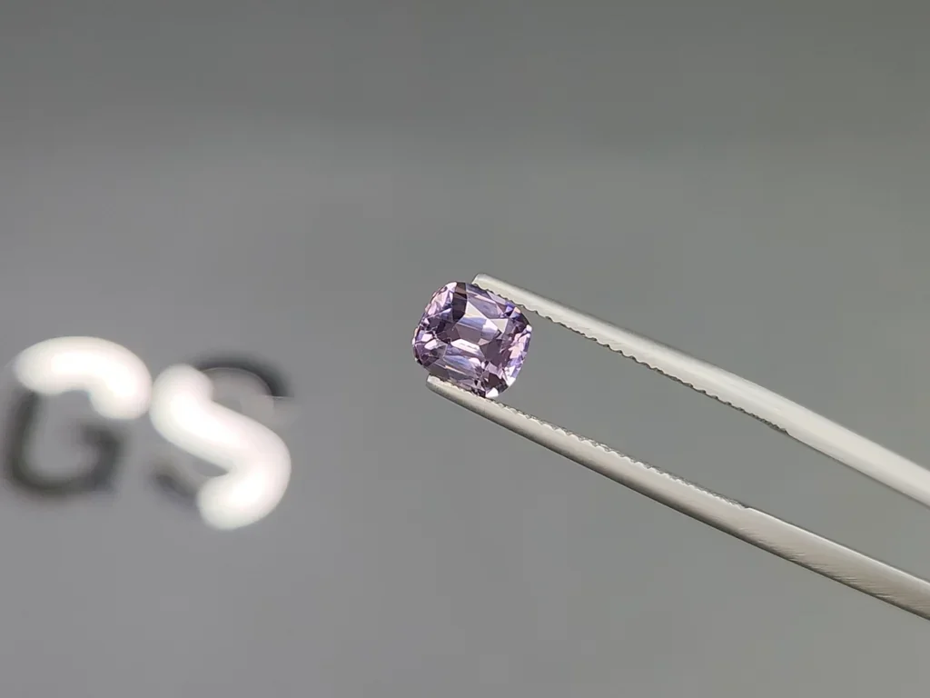 Purple spinel cushion cut 1.52 carats, Tanzania Image №3
