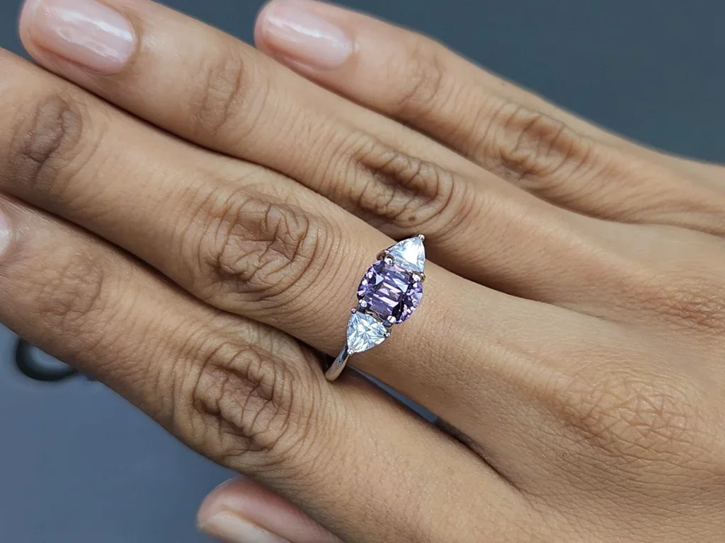Purple spinel cushion cut 1.52 carats, Tanzania Image №5