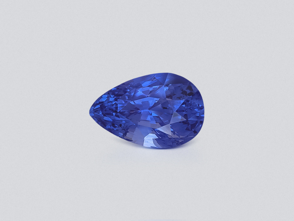 Sapphire Cornflower Blue pear cut 3.01 carats, Sri Lanka Image №1