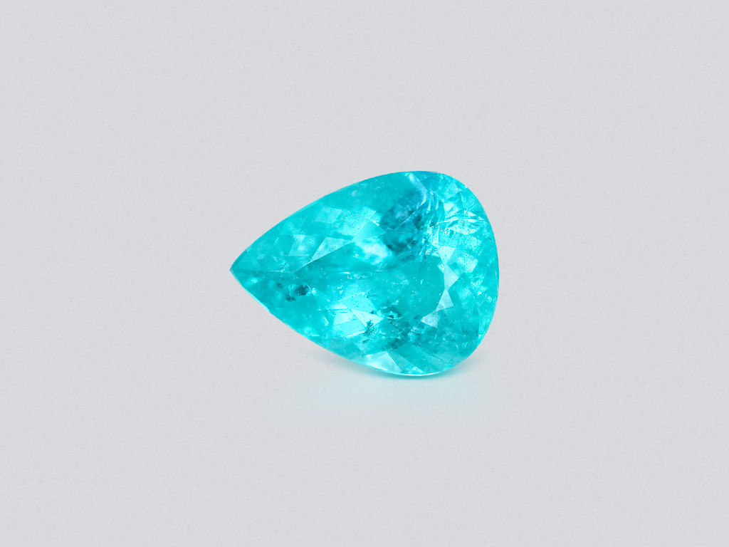 Neon blue Paraiba tourmaline in pear cut 6.84 carats, Mozambique Image №1