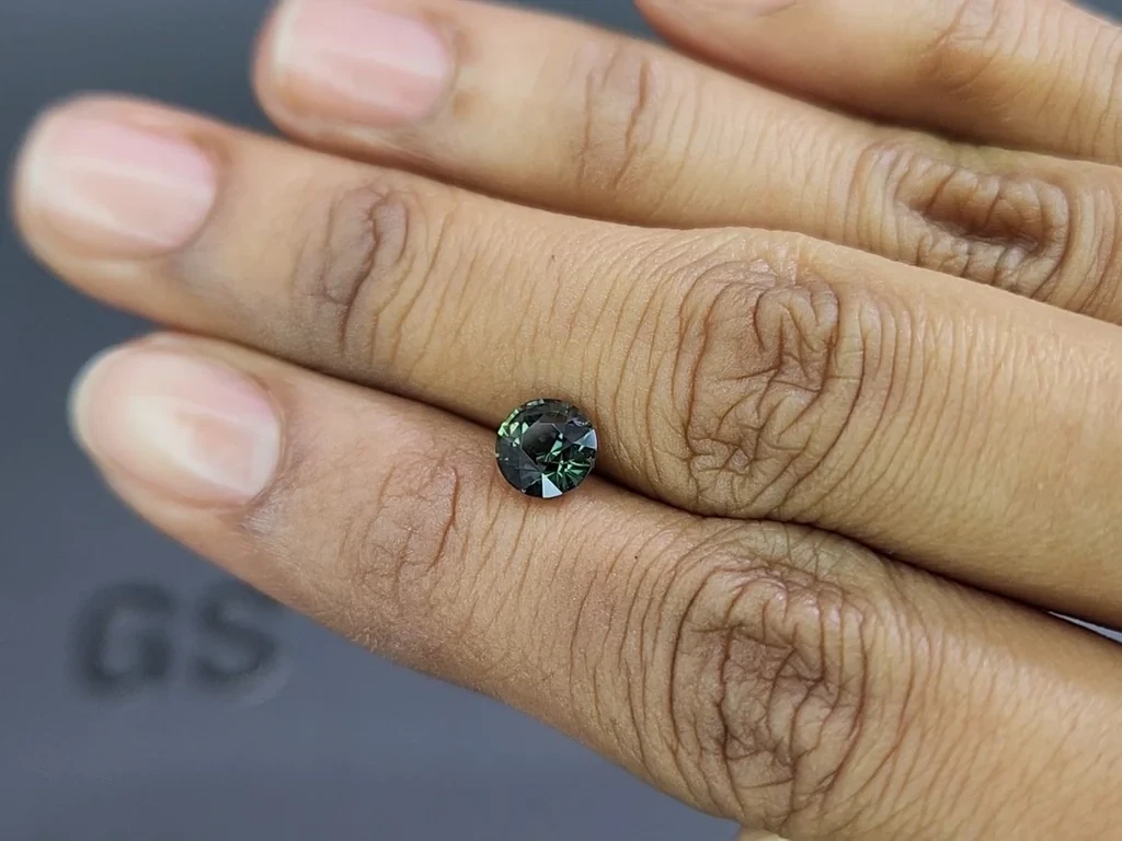 SapphireTeal round cut 1.56 carats, Madagascar Image №2