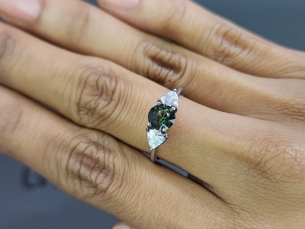 SapphireTeal round cut 1.56 carats, Madagascar Image №5