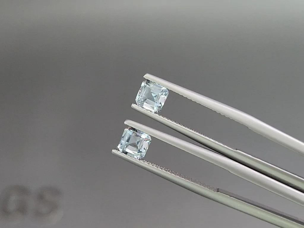 Set of aquamarines octagon cut 2.07 carats, Madagascar Image №3