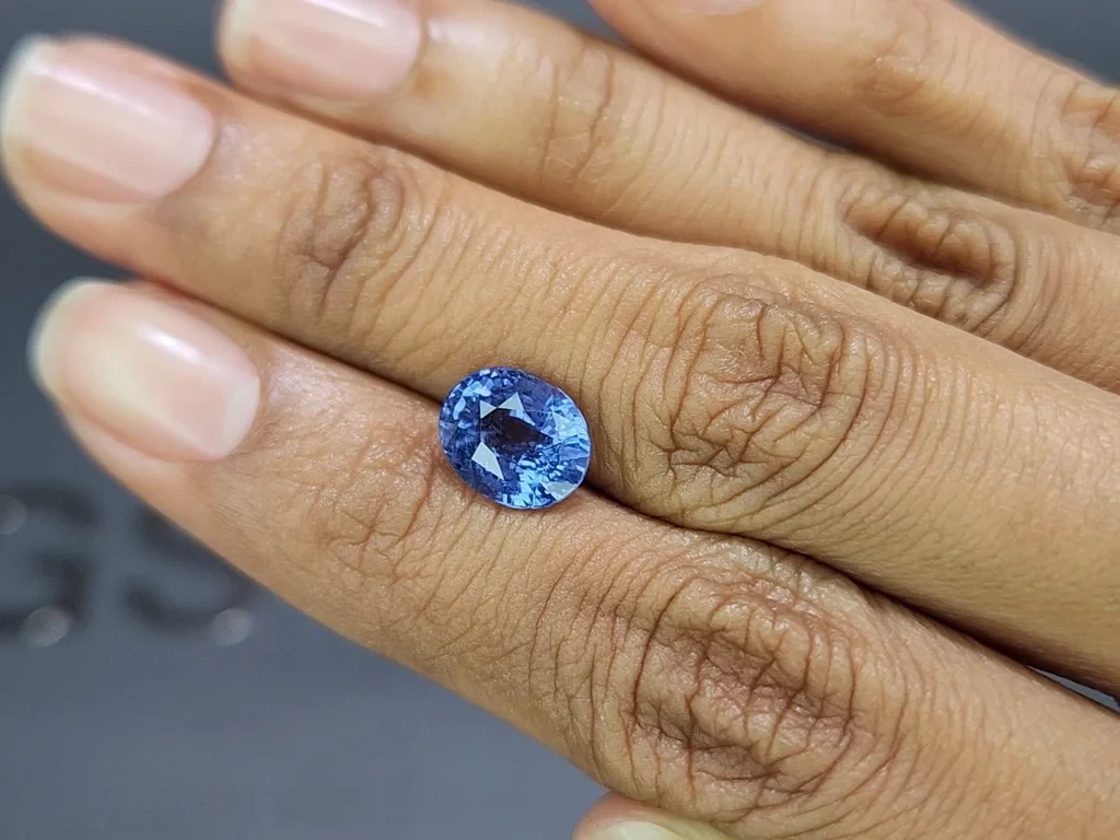 Cobalt spinel oval cut 3.58 carats, Tanzania Image №2