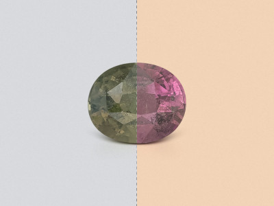 Alexandrite color changing oval cut  2.02 carats, Tanzania photo