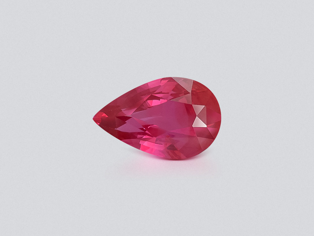 Unheated ruby pear cut 1.04 carats, Mozambique Image №1