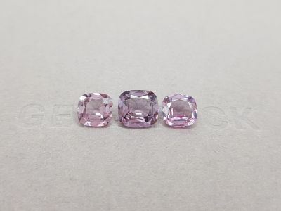 Cushion cut lilac spinel set 4.85 ct photo