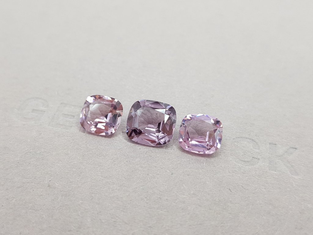 Cushion cut lilac spinel set 4.85 ct Image №3