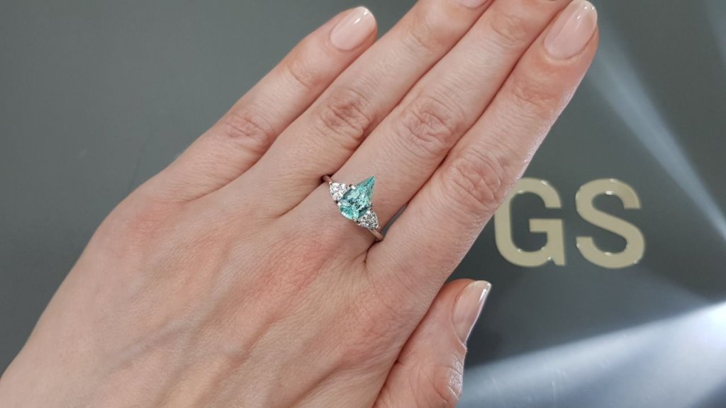 Bluish-green Paraiba tourmaline in oval cut 2.35 ct, Mozambique Image №4