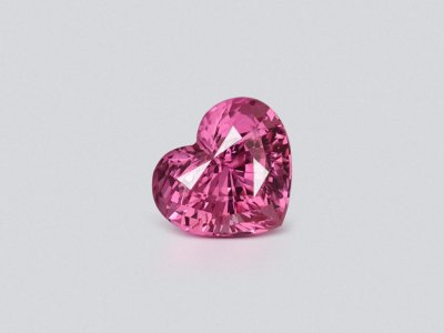 Unheated pink sapphire in heart shape 1.65 carats, Sri Lanka  photo