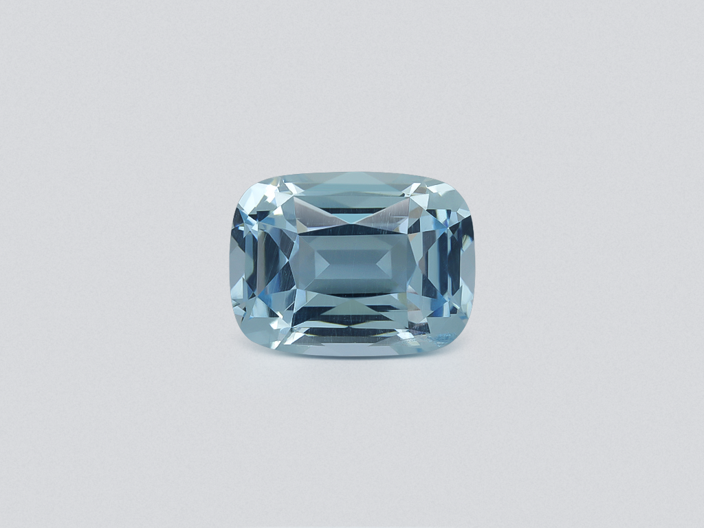 Aquamarine cushion cut 4.34 carats, Madagascar  Image №1