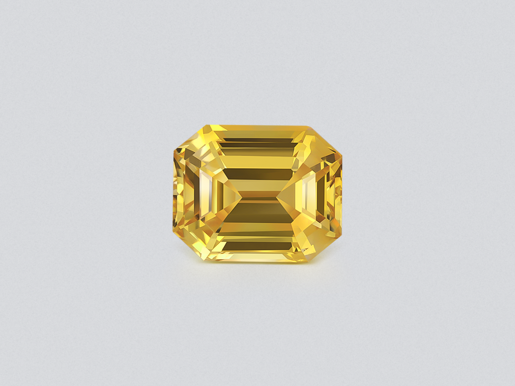Unheated Vivid Yellow sapphire octagon cut 5.49 carats, Sri Lanka Image №1